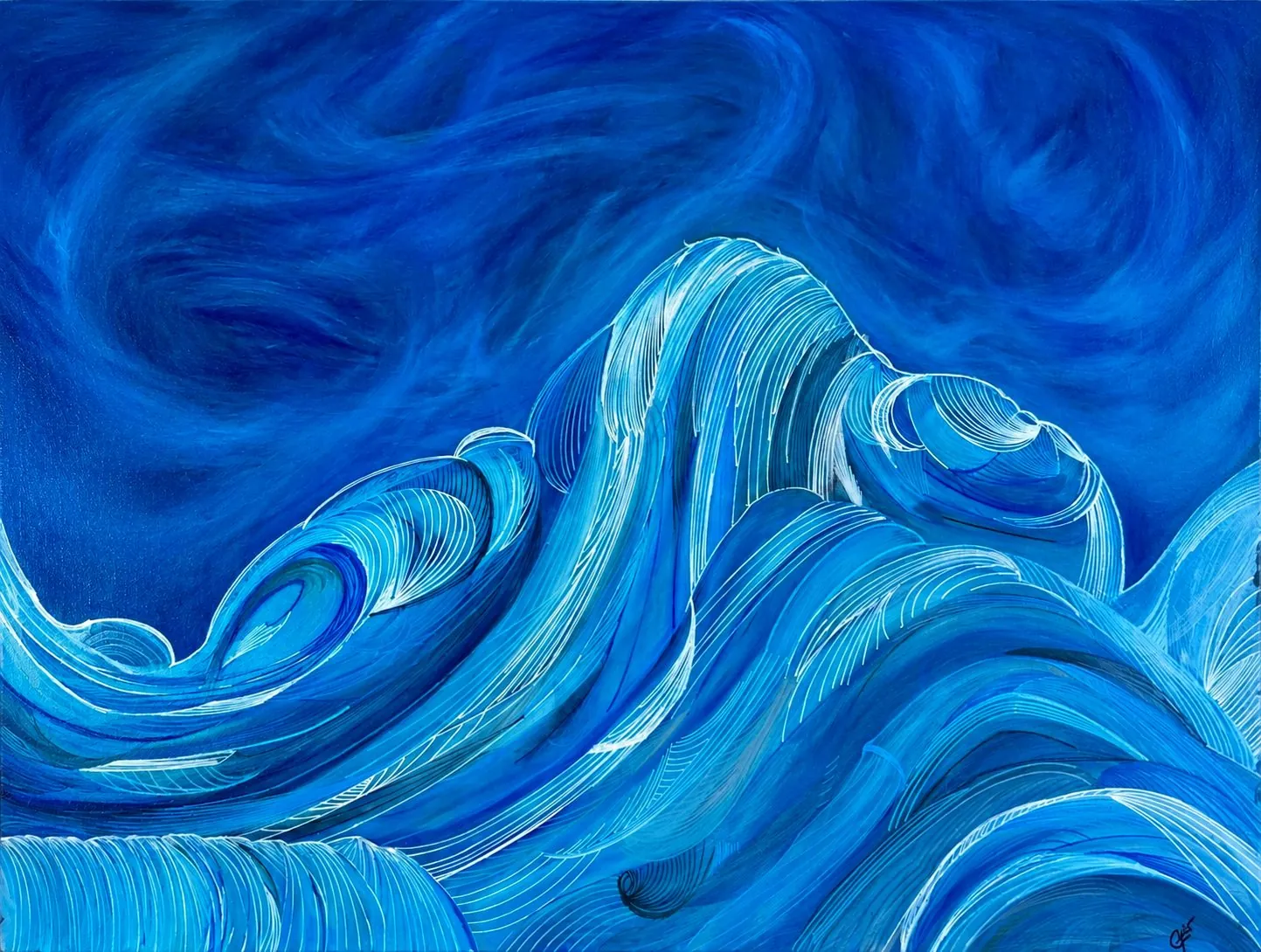 The Calm Before, an abstract painting by Annie Golden