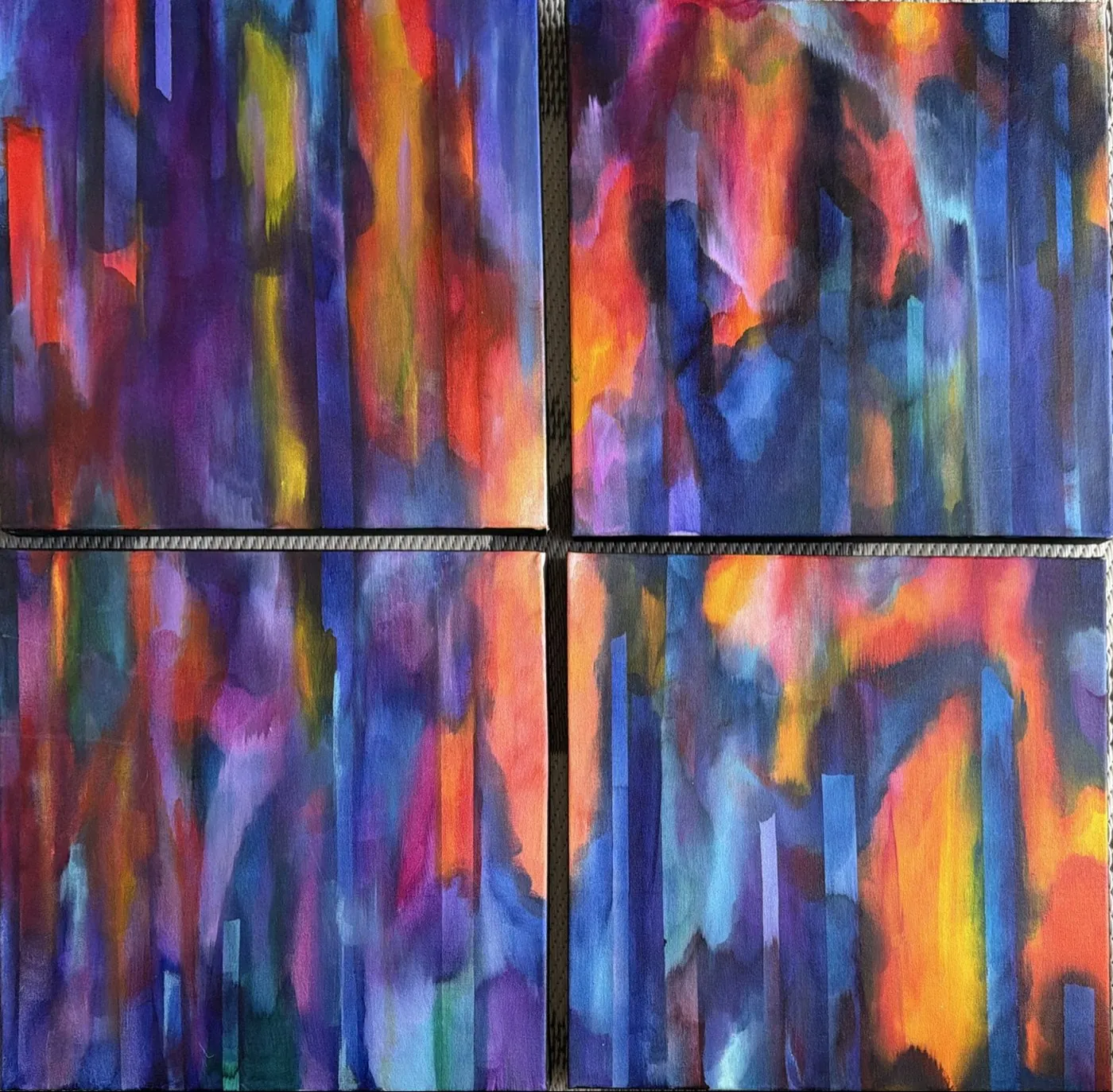 Chromatic Falls (4), an abstract painting by Annie Golden