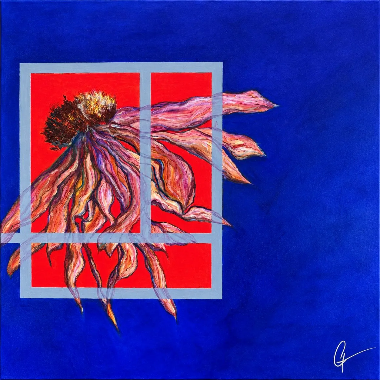 Korn, an abstract painting by Annie Golden