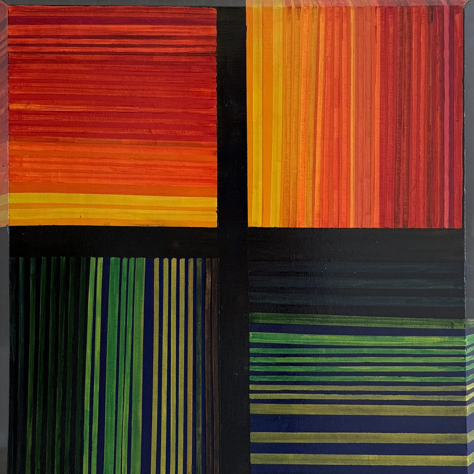 Sequential Linear Situation, an abstract painting by Annie Golden